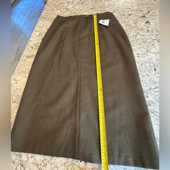 Sag Harbor Olive Green Midi Skirt - Picture 3 of 8